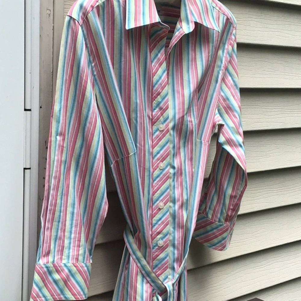 Lilly Pulitzer Cotton Striped Shirt Dress - Picture 4 of 6